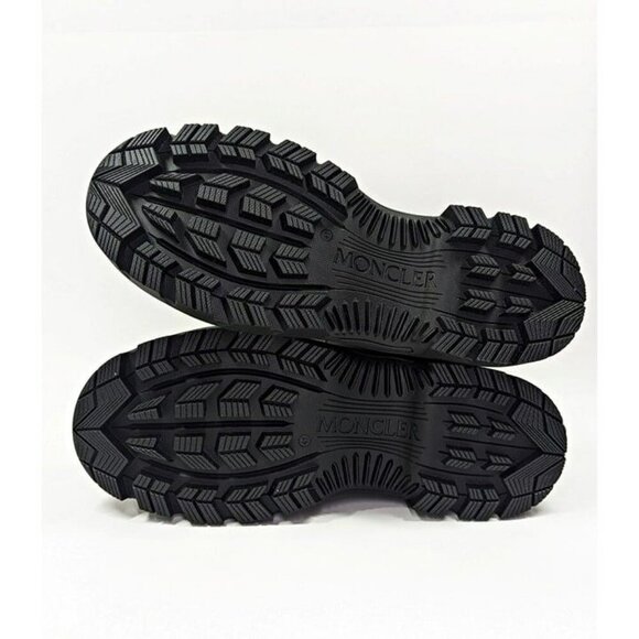 Moncler Women's Misty Black Round Toe Embossed Logo Rain Boots Size 41 MSRP $555 - Picture 10 of 12